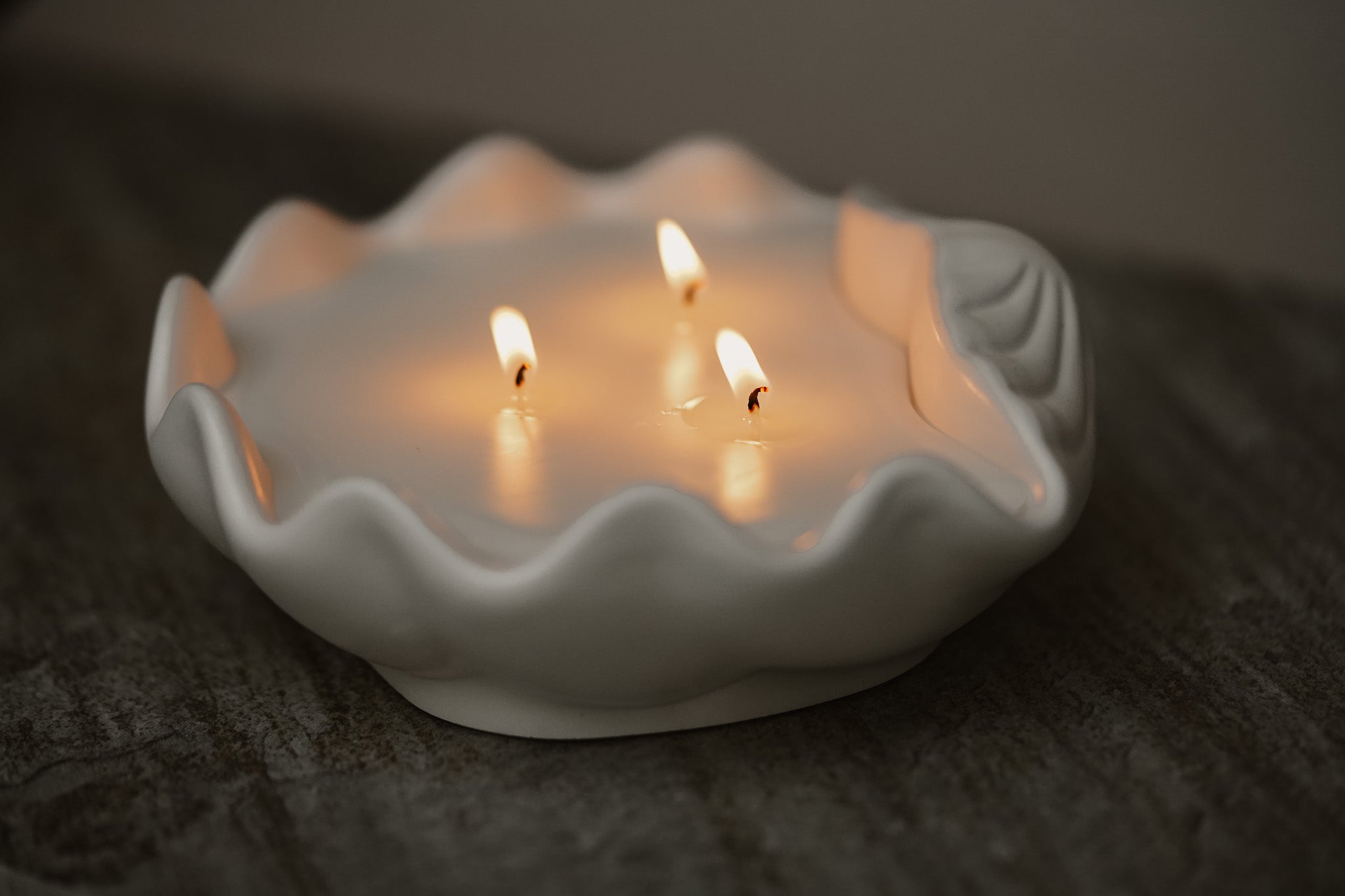 Sea Shell Stone Candle