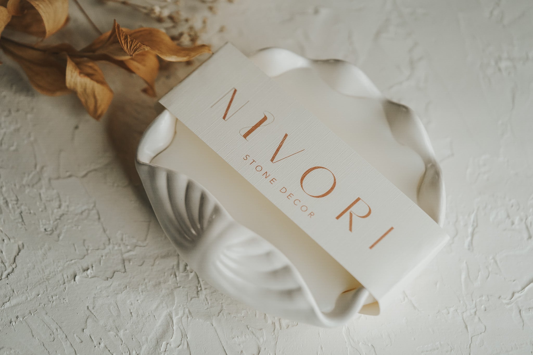 Sea Shell Stone Candle