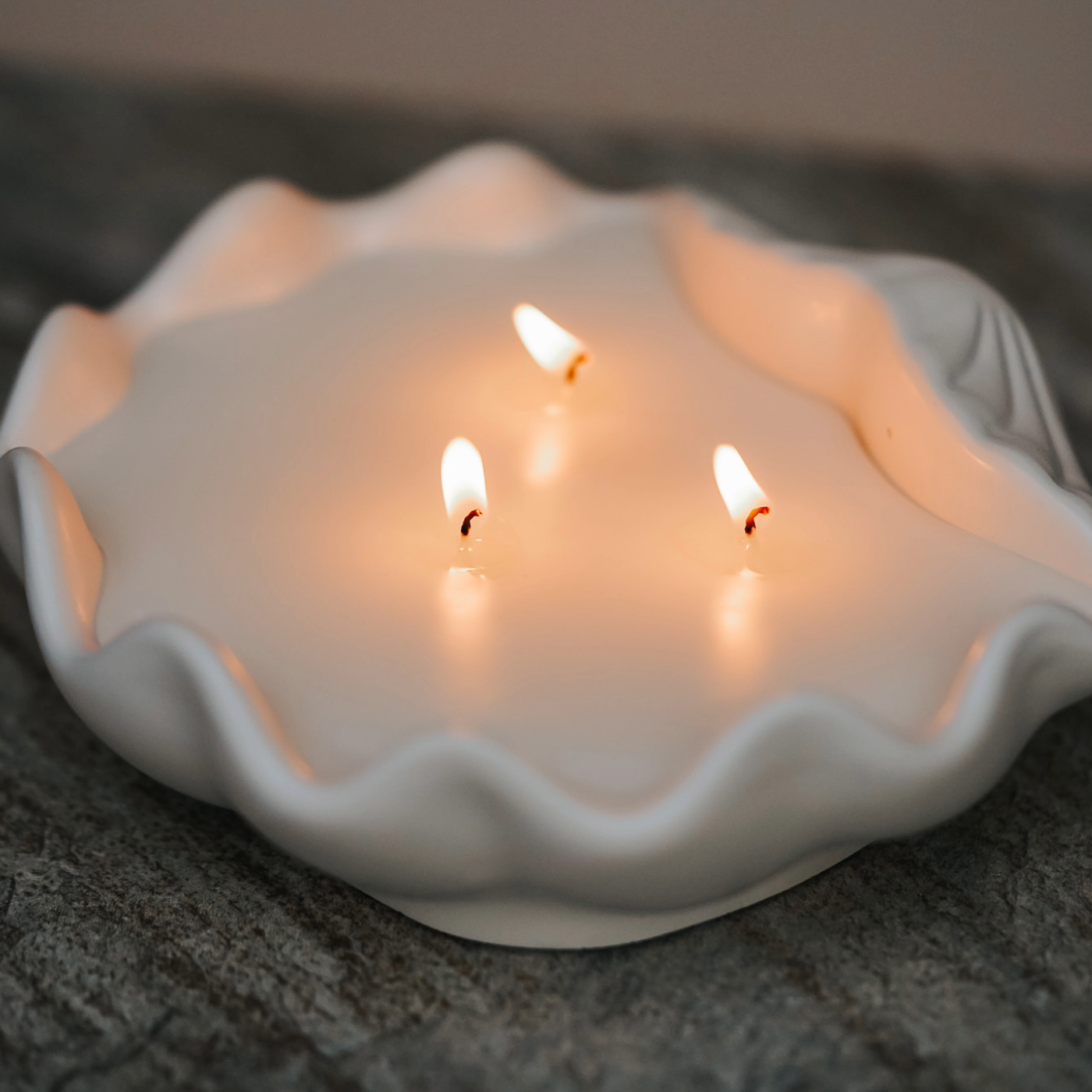 Sea Shell Stone Candle